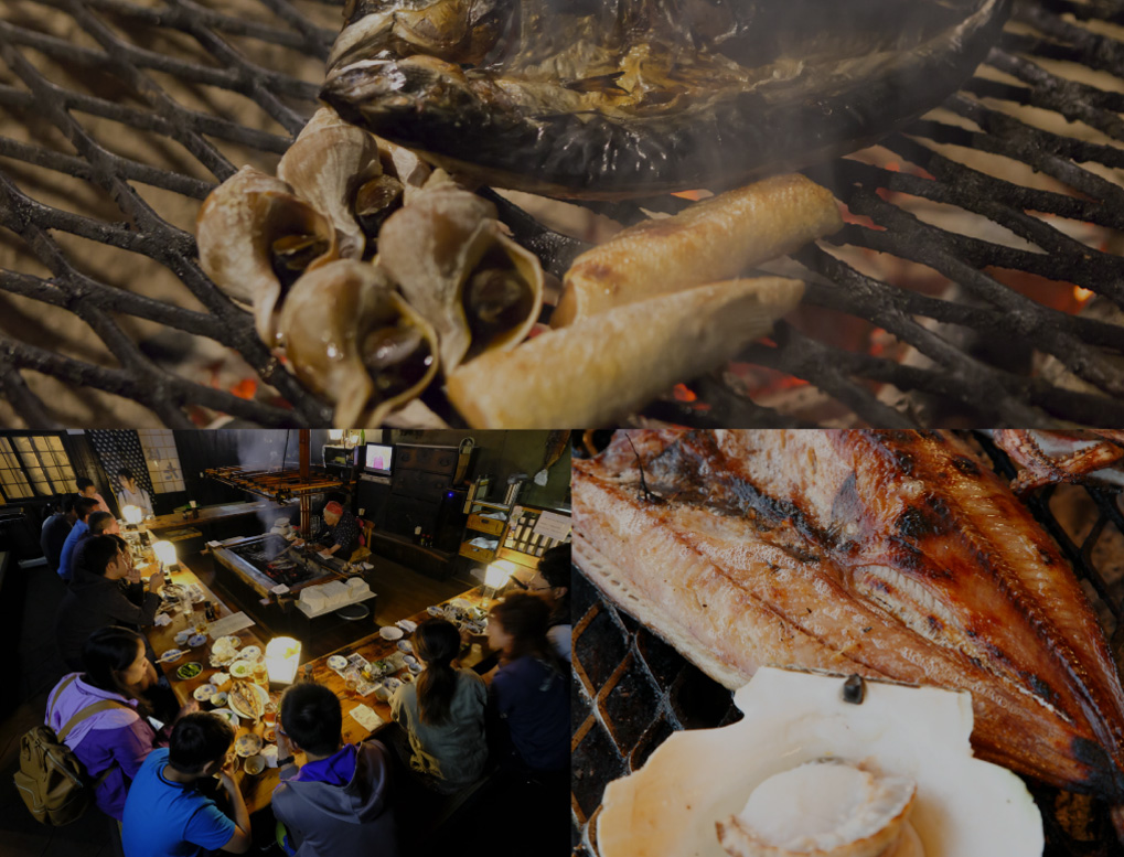 Actual Cradle of Hokkaido Seafood Barbecue “Robatayaki”